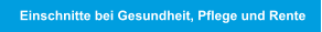 Einschnitte bei Gesundheit, Pflege und Rente